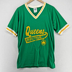 QUEENS Shirt XL City Of NY Parks & Rec Softball Venus VK Green USA NYC Ringer